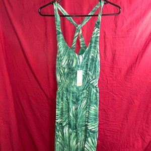 C&C California Green Floral Maxi Summer Dress